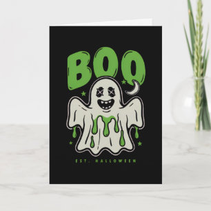 Cartão Cute Fantasma de Halloween BOO Slime