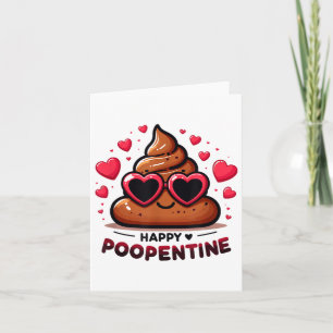 Cartão Cute Feliz Poopentine Amor Cocô Cartoon Dia dos Na