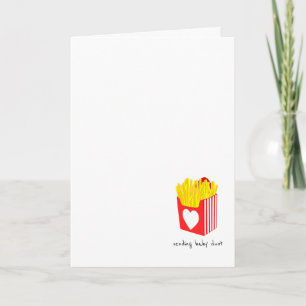 Cartão Cute French Fries IVF/Transferência de Embrião Enc