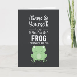 Cartão Cute Frog Cards Humorous Funny Happy Cartoon Lover