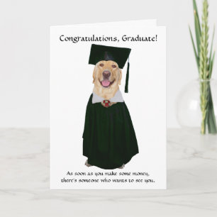 Cartão Cute/Funny Dog Graduation