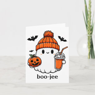 Cartão Cute Ghost Bougie Ghost Boo-jee Halloween