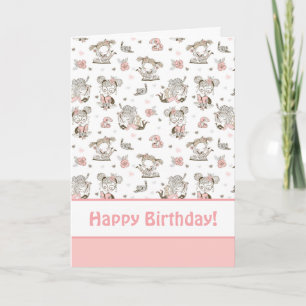 Cartão Cute Girls Reading Books Gift Ideas