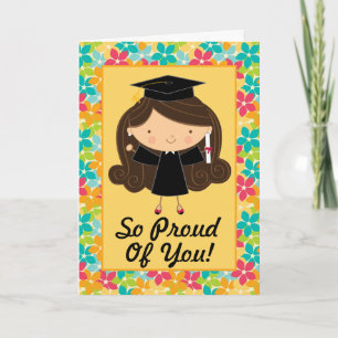 Cartão Cute Graduation Personalized Congratulations Card