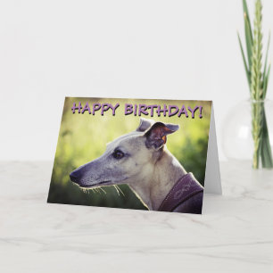 Cartão Cute greyhound customized greetings card