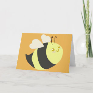 Cartão Cute Happy Bee Greeting Card