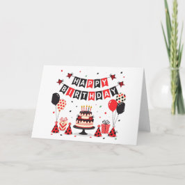 Cartão Cute Happy Birthday ladybug theme