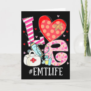 Cartão Cute Heart Estetoscópio Emt Vida Enfermeira Amante