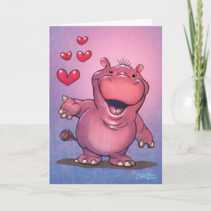 Cartão Cute Hippo Card