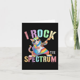 Cartão Cute I Rock The Spectrum Autism Teaching C