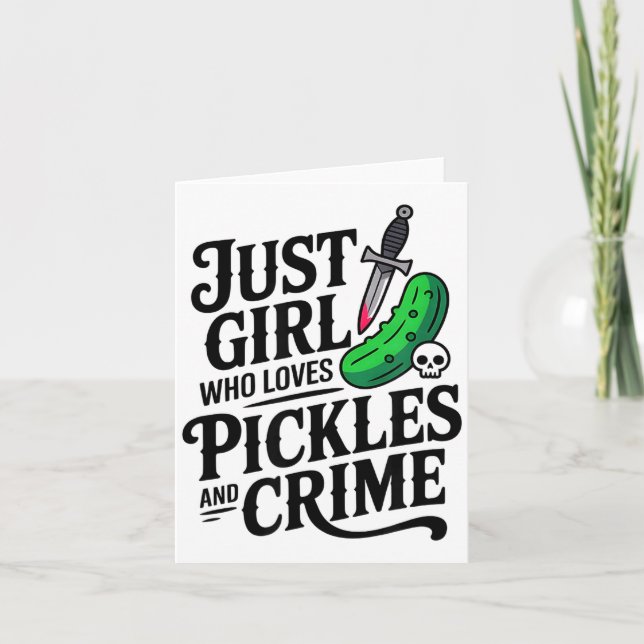 Cartão Cute Just A Girl Who Loves Ckles And Crime Hallowe (Frente)