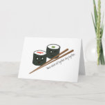 Cartão Cute Kawaii Sushi - Caracteres Chopstick<br><div class="desc">Um cartão bonito para o seu amado.</div>