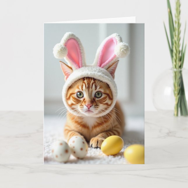 Cartão Cute Kitten Costume Portrait Card (Frente)