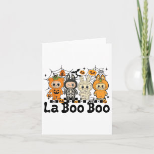 Cartão Cute Laboo Boo Ghost Halloween Para Adultos E Cria
