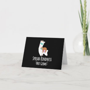 Cartão Cute Llama & Sloth With Face Mask Spread Kindness