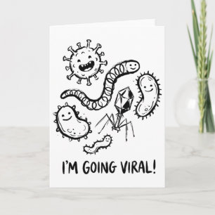 Cartão Cute Microbe Germe Vírus Biologia Professor Humor