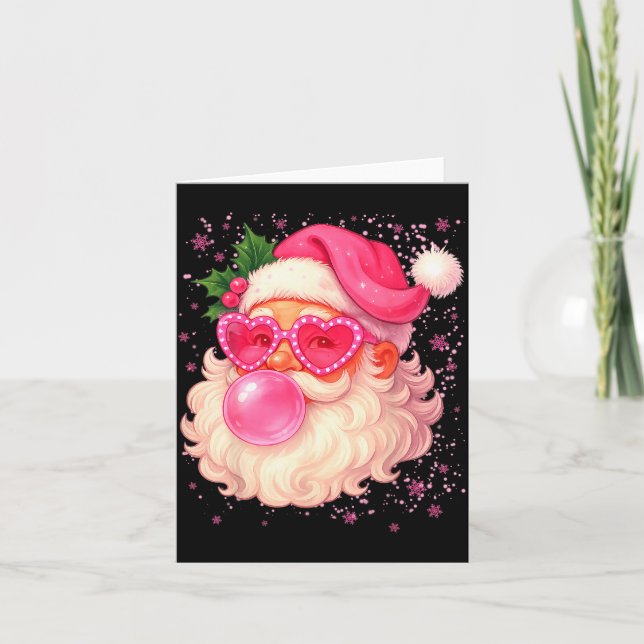 Cartão Cute Nk Santa Snowflake Christmas Pajamas Xmas Gir (Frente)