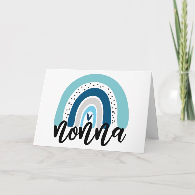 Cartão Cute Nonna Rainbow (Frente)