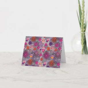 Cartão Cute owl design note card