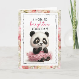 Cartão Cute Panda A Note To Brighten Your Day
