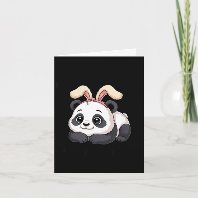 Cartão Cute Panda Bunny Some Bunny Loves You  (Frente)