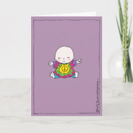 Cartão Cute Peace Baby Hippie / Hippy Chá de fraldas