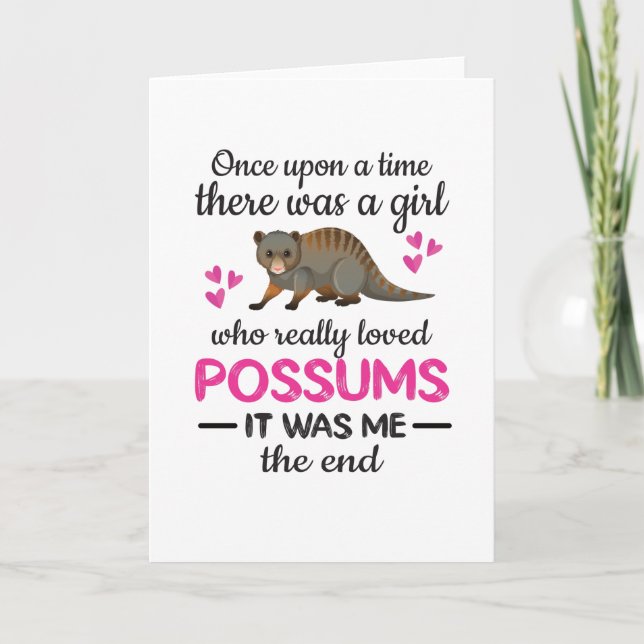 Cartão Cute Possum Girl Ogambm Lover Possum Whisperer (Frente)