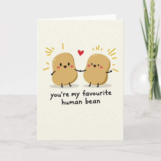 Cartão Cute Potato Human Bean Card (Frente)