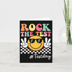 Cartão Cute Rock O Teste Retro Sorri Professores Testin