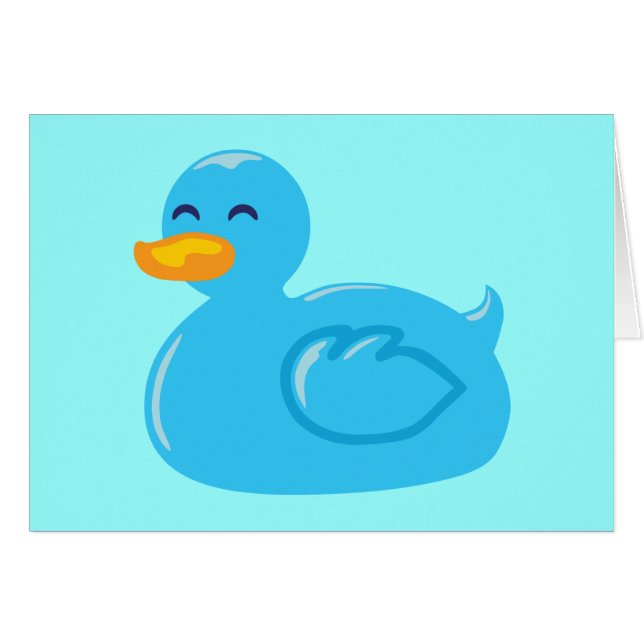 Cartão Cute Rubberducky (Frente Horizontal)