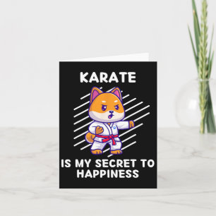 Cartão Cute Shi Inu Karate É Meu Segredo Para Felicidade 