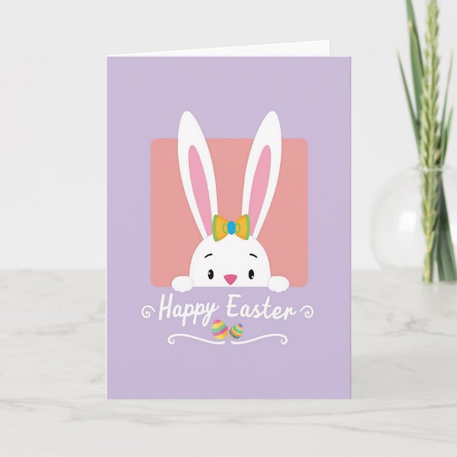 Cartão Cute Spring Creature Peek Card (Frente)