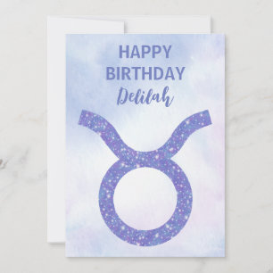 Cartão Cute Taurus - Sinal de Astrologia Personalizado - 