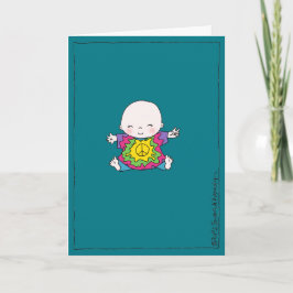 Cartão Cute Tie Dye Peace Baby "Hippie Birthday"
