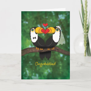 Cartão Cute Toucan Wedding Congratulations Card
