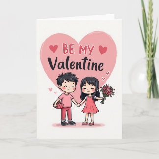Cartão Cute Valentines Day Couple Card
