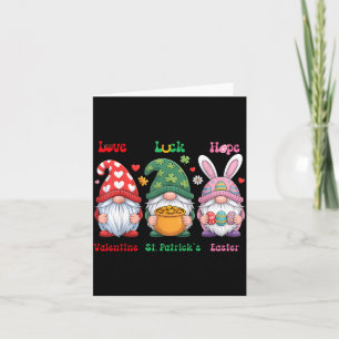 Cartão Cute valentines st patrick páscoa feriados jardim