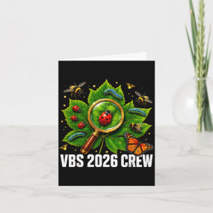 Cartão Cute vbs 2026 insetos do quintal correspondem a fé