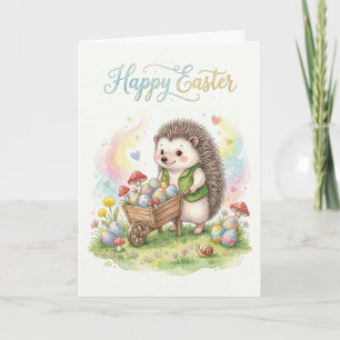 Cartão Cute Watercolor Esquilo Easter