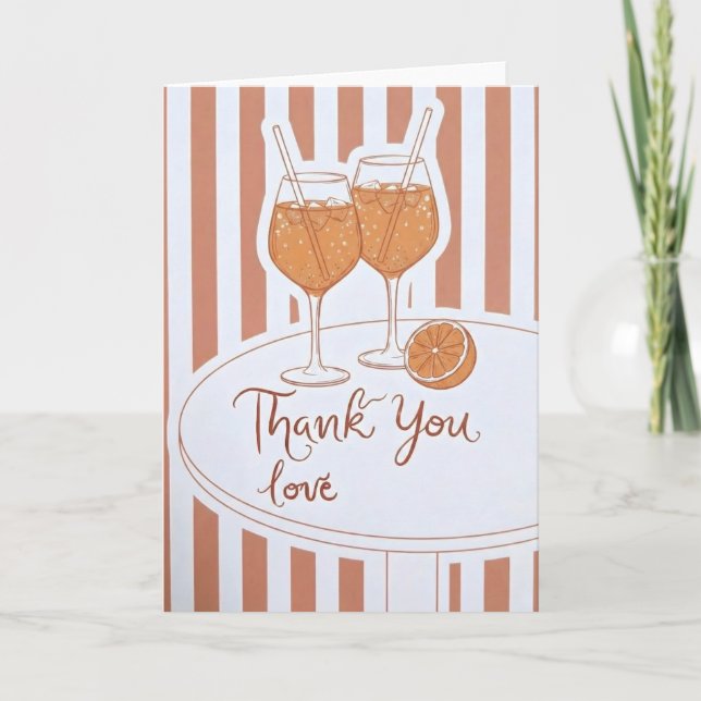 Cartão Cute Wine Lover Gift Thank You Love Bridesmaid (Frente)
