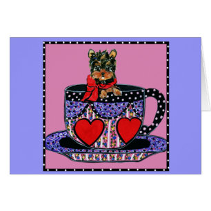 Cartão Cute Yorkie Poo