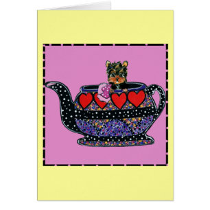 Cartão Cute Yorkie Poo