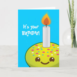 Cartão cutie Cupcake Happy Birthday smiles