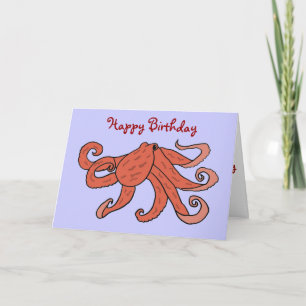 Cartão CW- Happy Birthday octopus card