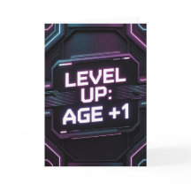 Cyberpunk neon Birthday Card for men