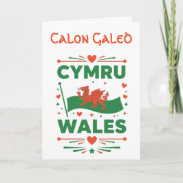 Cartão Cymru Red Dragon Wales