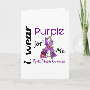 Cartão Cystic Fibrosis I Wear Purple For ME 43