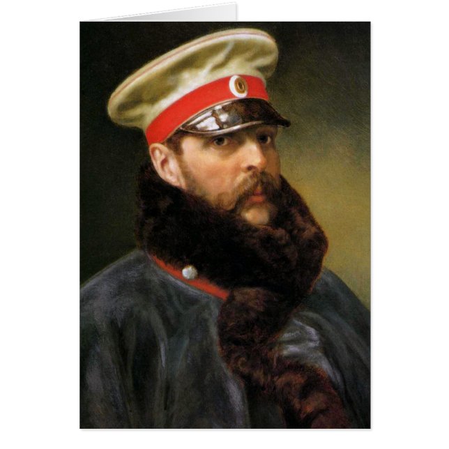Cartão czar russo Alexander II (Frente)
