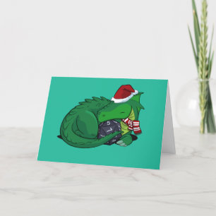 Cartão D20 Green Dragon Holiday Edition Greeting Card