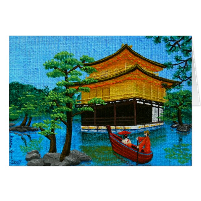 Cartão Da "A chegada gueixa " (Frente Horizontal)